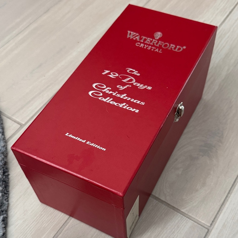 Waterford 12 days of Christmas, champagne, flute, 4 calling birds